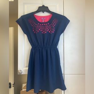 Aqua Size L Navy and Pink Dress